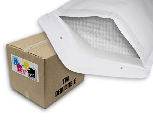 UG-ECO-B2 100 Enveloppes à Bulles d'air Pochettes Bulle, taille B2 B/2 int. 120 x 215 mm, Enveloppe Bulle, Petite Enveloppe Matelassées d’Expédition, Pochette Protection d’Envoi A5