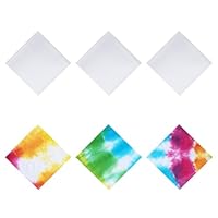 choyaxo 6pcs White Bandanas Handkerchief Plain Bandana for Tie Dye DIY