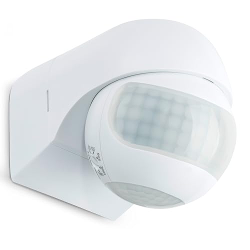 SEBSON Detecteur de Mouvement Exterieur Montage en Saillie - Adapté à LED, Programmable, Rotatif -...