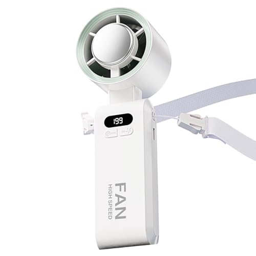 Euyehn Pequeño ventilador de acondicionador, ventilador portátil de alta velocidad recargable por USB, herramienta de ventilación de carga rápida para camping, viajes, escuela, hogar, cocina, coche