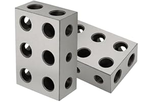 Precision Steel 1-2-3 Blocks: Matched Pair .0002" (No Holes)