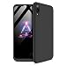 Produktbild DYGG kompatibel mit hülle für Huawei y7 pro 2019 hülle,360 Grad Schutz Schutzhülle Ultra dünn Soft PC Hartgummi handyhülle Case Cover Nicht enthalten Panzerglas - schwarz