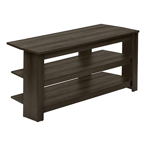 Monarch Specialties I 2514 Tv Stand, 42 Inch, Console, Media Entertainment Center, Storage Shelves, Living Room, Bedroom, Laminate, Brown, Contemporary, Modern #TOP7