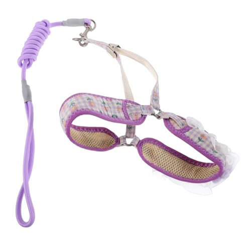 HEMOTON Pet Walking Harness Small Dog Harness Puppy Leash No Pull Adjustable Nylon Stylish Secure for Cats and Dogs