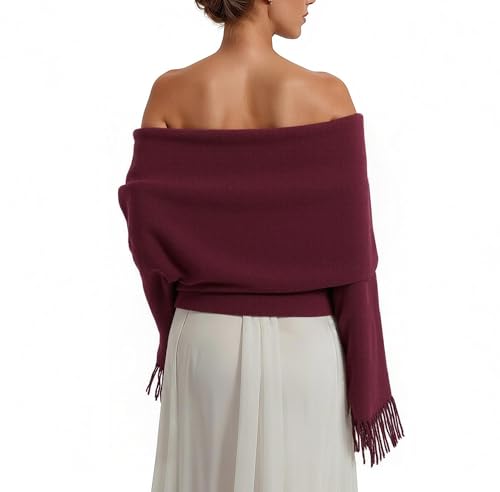 Pashmina Shawl Wraps for Women Evening Dress - Warm Cashmere Feel Winter Scarf Lightweight Large Blanket Scarves