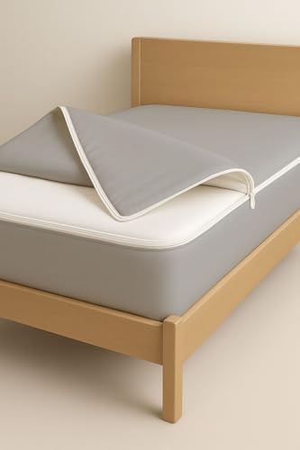 Zipper Fitted Sheet - RV Short Queen- 60x75 Size Zipper Sheets - Zip Fit Sheet - 10 Deep Pockets Brushed Microfiber Sheets Easy to Change Zip Sheet-Light Grey (1 Base Fitted Sheet + 2 Top Sheets)