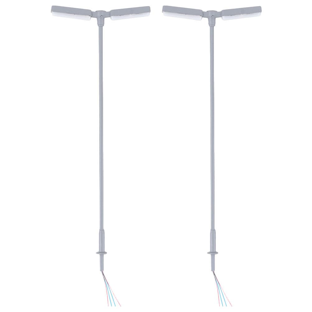 Yardwe Sand Table Street Lantern Railway Train Lantern Model LED Scene Decorations Scale LEDs Light for Sand Table Model Making Kit Decorations 2 Pieces