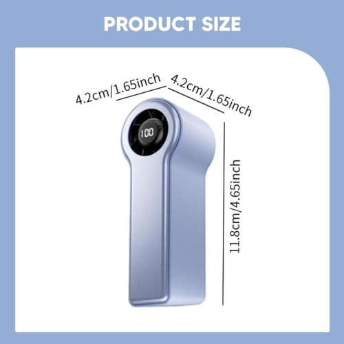 Mini ventilateur portable léger bleu pour éviter la chaleur - 4