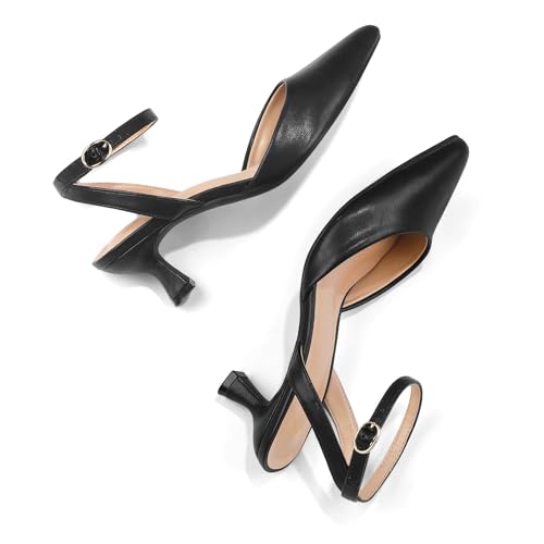 mysoft Women's Pumps Shoes Ankle Strap 2 Inch Kitten Heels Sexy Pointed Toe Wedding Party Dress Sandals4