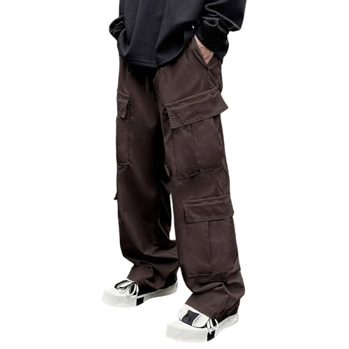 Mencomfy Cargo Pants Multipants Loose Fit Stretch Pants with Pocket Performance Comfy Trousers