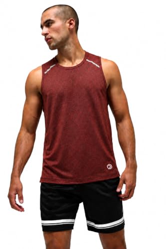 Image of TRUEREVO Men's Light Weight Dryfit Sports Tank Top Vest with Reflective Details for Running, Gym & Training