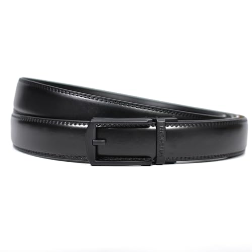 Image of WildHorn Men's Leather Belt Gift Set | Genuine Leather belt Strap with 2 Interchangeable Buckles | Formal & Casual Wear Adjustable Belt | Automatic lock leather belt for men