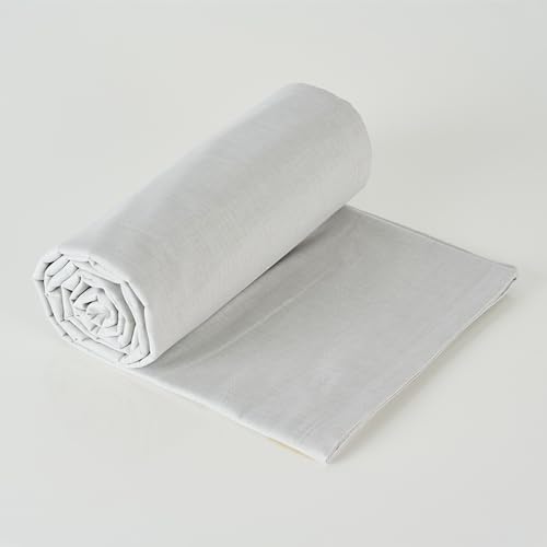 Image of 100% Pure Cotton 3 Layer Dohar, Double Bed Blanket Comforter, (90''X100'' / 230X254 CM), Uni Chambray, Skin Friendly Dohar, Color - L. Gray