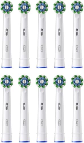 Image of Oral-B Cross Action Replacement Brushes, Pack of 10, White