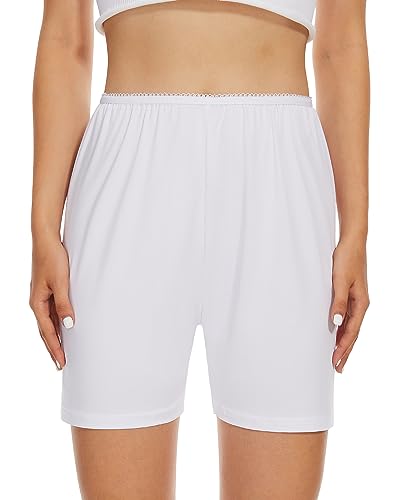 Image of MANCYFIT Bloomers Shorts for Women Pettipants for Under Dresses Flat Edge Culottes Slip Shorts