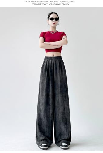 Women's Wide Leg Pants Casual Cotton Linen Pants High Waist Baggy Palazzo Trousers for 2025 Beach Summer Pants2