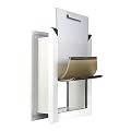 HANIML Aluminum Medium Dog Door for Interior Exterior Walls Heavy Duty Aluminum Doggy Door with Telescoping Tunnel Energy Efficient Double Flaps Pet Door for Small Medium Doggies