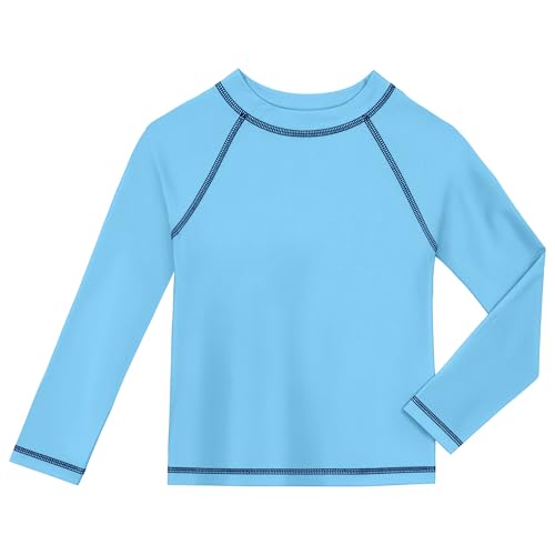 Image of City Threads Rash Guard for Boys SPF 50+ Made in USA, Long Sleeve Swim Shirt with Sun Protection, Toddler, and Youth Sizes