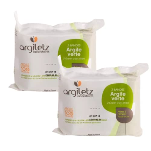 (ARCILIA) Argiletz - 2 PACKS de 2 bandes d'argiles verte biodégradables - 5m x 8,5 cm Cover