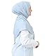 Prien Hijab Kopftuch für Damen, Muslimische Kleid Schal, Kopftücher für Mädchen, Islamische Langer Scarf, Chiffon Turban Kleider für Ramadan (Grau)