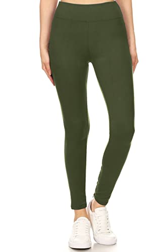 Image of Leggings Depot High Waisted Leggings for Women Buttery Smooth & Soft Women's Solid Yoga - Reg, Plus, 1X3X, 3X5X