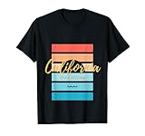 Estilo años 70 y 80, estilo retro vintage surfero California Sunset Camiseta