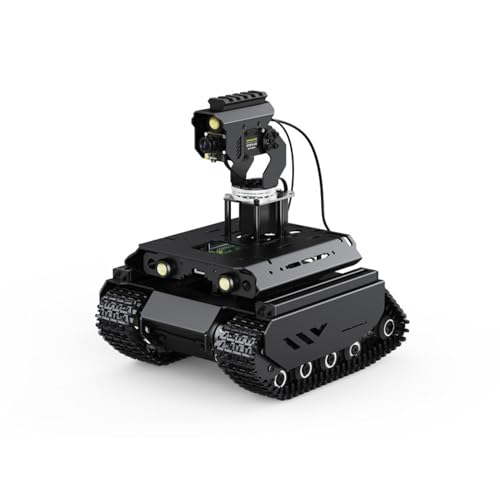 TUOPUONE UGV Beast Open-Source Off-Road Tracked AI Robot Compatible with Raspberry Pi 4B Dual Controllers All-Metal Body Computer Vision with RPi4B and Pan-Tilt Module