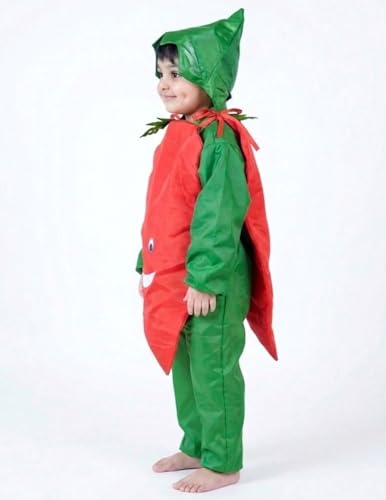 Image of BookMyCostume Carrot Gajar Vegetable Kids Fancy Dress Costume 3-4 years