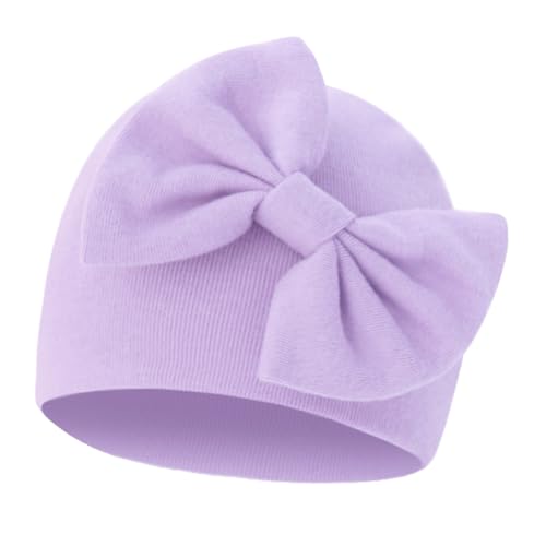 Newborn Hospital Hats Beanie Bow Infant Caps Baby Cotton Cloth Turban Toddler Rabbit Ear Hat for 0-6 Months ﻿3