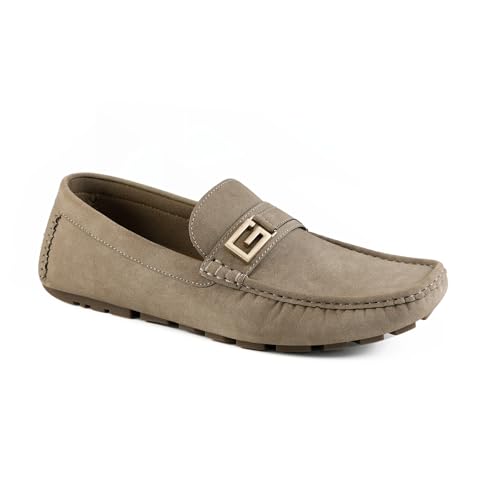 Mocasines hombre Guess Alovo estilo conducción color taupe talla 41