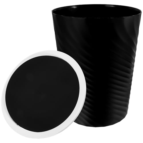 Poubelle de chambre design polyvalent LABRIMP en plastique noir