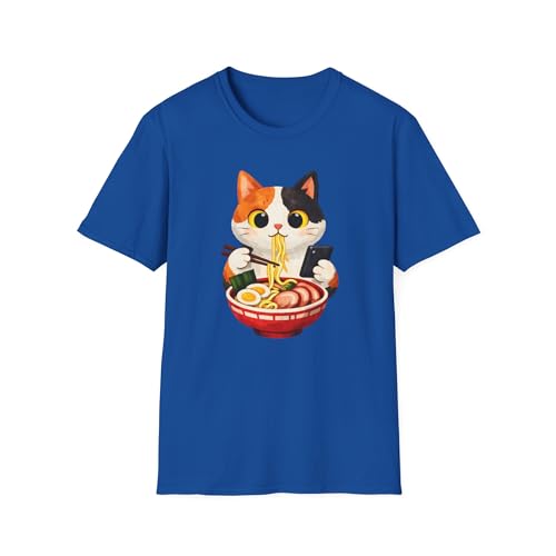 T-shirt chat ramen haut original à offrir en cadeau aux fans de mangas
