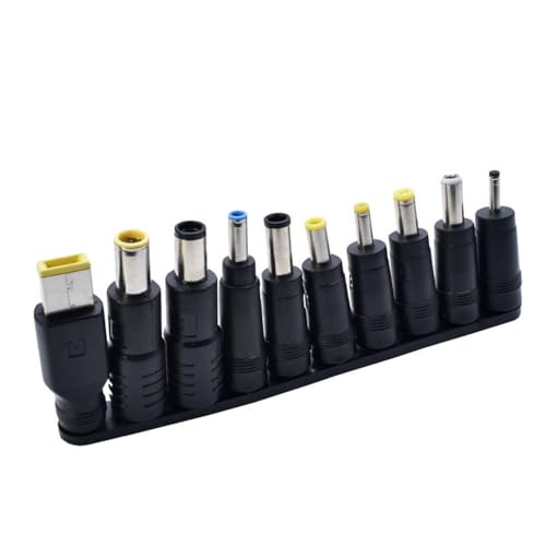 Adaptador DC5521 10 en 1 para portátiles con conectores de 5,5 x 2,1 mm