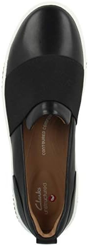 Clarks Women's Un Maui Step Slipper, Black Black Leather Black Leather, 10 | Image 1