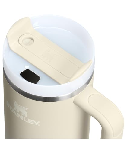 Image of STANLEY Quencher H2.0 Tumbler with Handle and Straw 30 Fluid Ounces| Flowstate 3-Position Lid | Cup Holder Compatible for Travel | Insulated Stainless Steel Cup | BPA-Free | Exclusive Toasted Almond