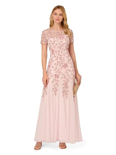 Adrianna Papell Women's Beaded Gown with Godets3