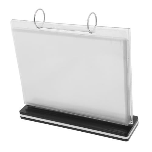 JECOMPRIS Space-Saving Menu Display Rack Commercial Restaurant Menu Holders Flip-Page Design