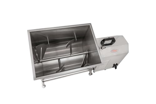 Image of Hakka 90lb /45L Electric Meat Mixer, Stainless Steel 60L Capacity Tilt Tank Commercial Meat Mixer with Motor for Sausage Restaurant Food Processing Equipment