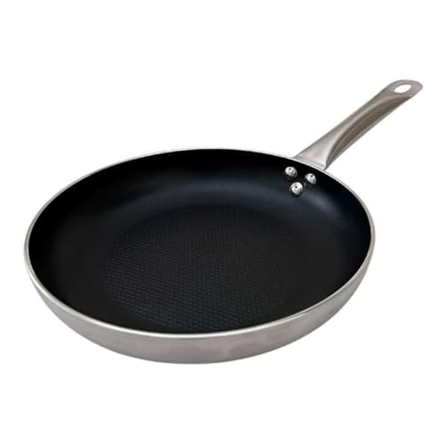 FMprofessional ILAG Essential - Padella piatta antiaderente, 24 cm, rivestimento antiaderente doppio strato, alta conduttività termica, leggera e resistente alla corrosione, 24 x 4,5 cm, 1 pz