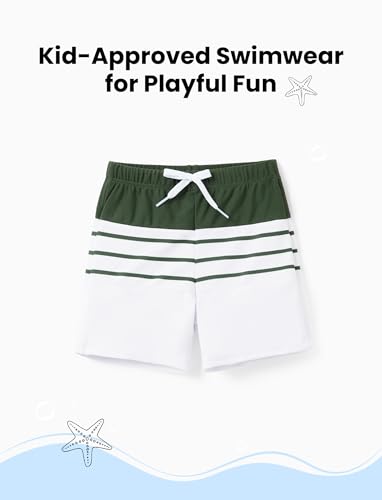 Image of PATPAT Family Matching Summer Swimsuits, Two Piece Bathing Suits Tropical Plant Floral Print Swim Trunks Shorts