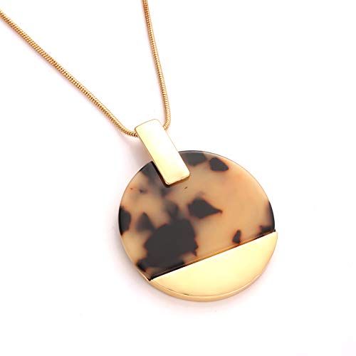 Aratlench Leopard Earrings Necklace Bracelet For Women Acrylic Circle Hoop Dangle Earring Long Disc Pendant Necklace Open Cuff Bangle Resin Cheetah Jewelry Set For Ladies Girls #TOP2