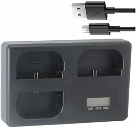 TT Carregador Triplo LP-E6 Compatível com Canon