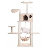 Armarkat Mult -Level Real Wood Cat Tree Hammock Bed, Climbing Center for Cats and Kittens A6901