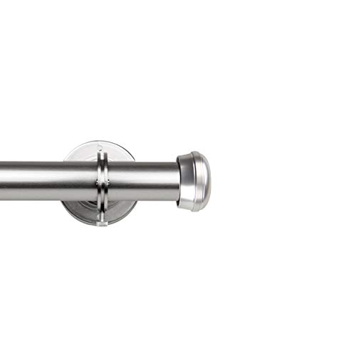 Rod Desyne 100-68-1605CL Rosen 1" Ceiling Curtain Rod/Room Divider, 160-240 inch, Satin Nickel - Thumbnail 4