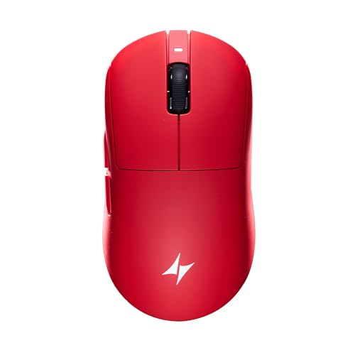 Image of ATK Dragonfly A9 Ultimate Wireless Gaming Mouse, PAW3950 Ultra Sensor, DPI up to 42,000, 55g Lightweight, 8K Polling, 800 Hr Battery Life, 5 Programmable Buttons, Dual-Mode 2.4G /Wired - Red