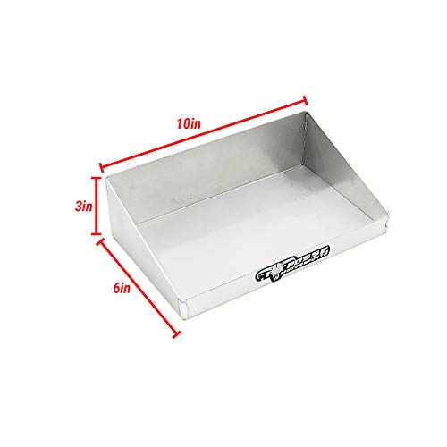 Pit Posse 606 Mini Work Tray Aluminum Shelf Organizer - Extra Storage Space For Enclosed Race Trailer, Shop, Garage - 10 X 6 X 3-5 Year Warranty #TOP5