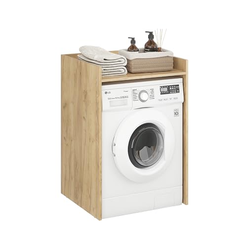 KOMTO Waschmaschinenschrank überbauschrank Honing Eiche - Waschmaschinenüberbau | Waschmaschine Schrank Mozi 66 x 62 x 97 cm KOMTO Waschmaschinenschrank überbauschrank Honing Eiche - Waschmaschinenüberbau | Waschmaschine Schrank Mozi 66 x 62 x 97 cm