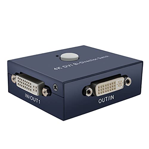 BEIDUOYANG DVI Switcher Two in 1 Out Two-Way Distribution Sharer 4K 2.28X2.64X0.94in Switcher 2 in 1 Out Splitter
