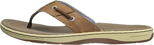 Sperry Mens Baitfish Thong Sandals, Dark Tan, 82