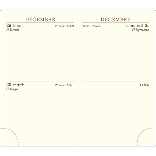 Exacompta 10820E Recharge pour agenda 2 jours à la page 6,5 x 10,5 cm avec répertoire - Janvier à Exacompta 10820E Recharge pour agenda 2 jours à la page 6,5 x 10,5 cm avec répertoire - Janvier à